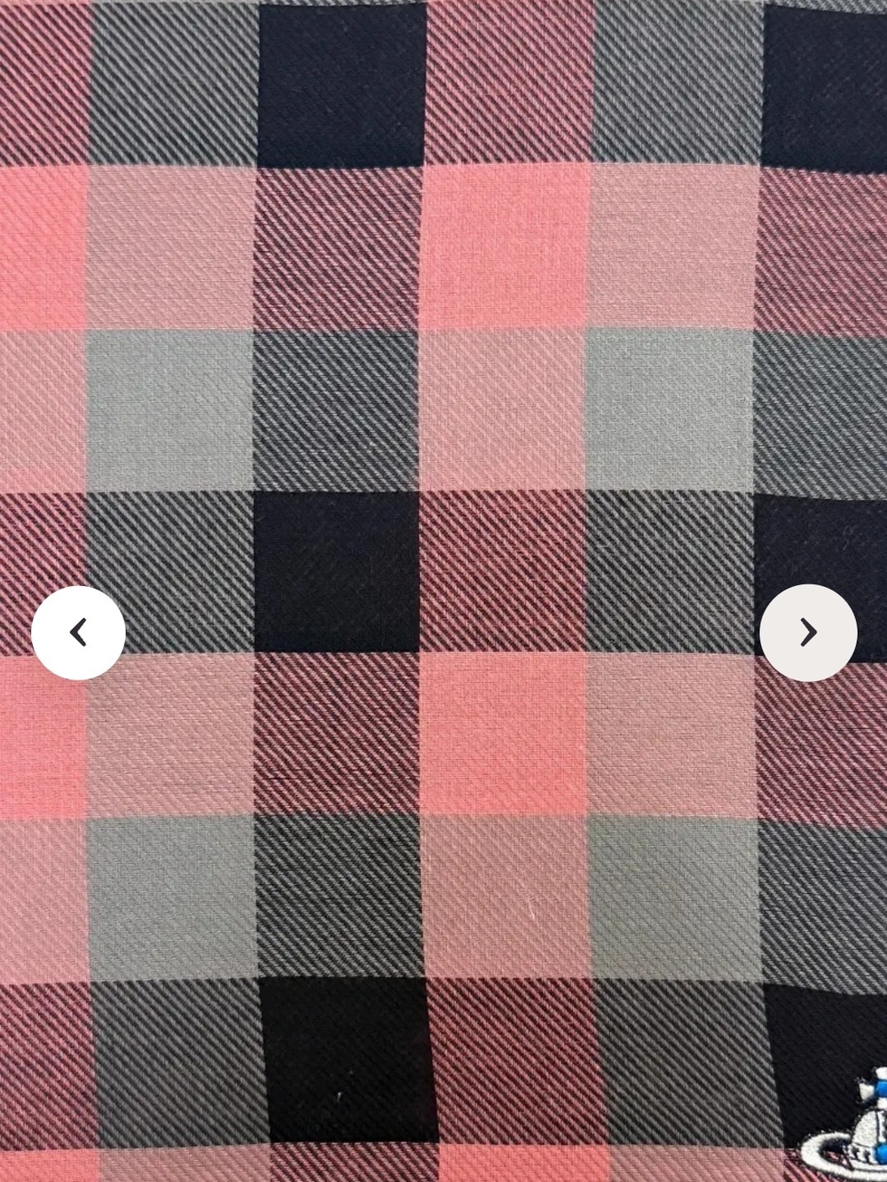 Vivienne Westwood EUC! Check Plaid Square Scarf with Orb Embroidered Logo - Picture 4 of 5
